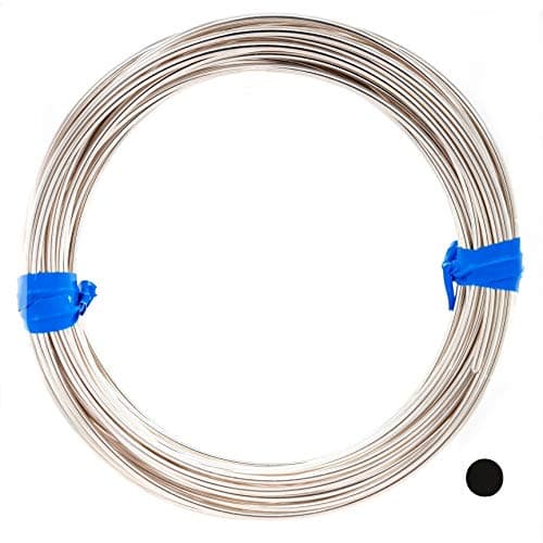 CRAFT WIRE 20 Gauge, 925 Sterling Silver Wire (Round) Half Hard Made in USA - 1 Ounce (19FT)