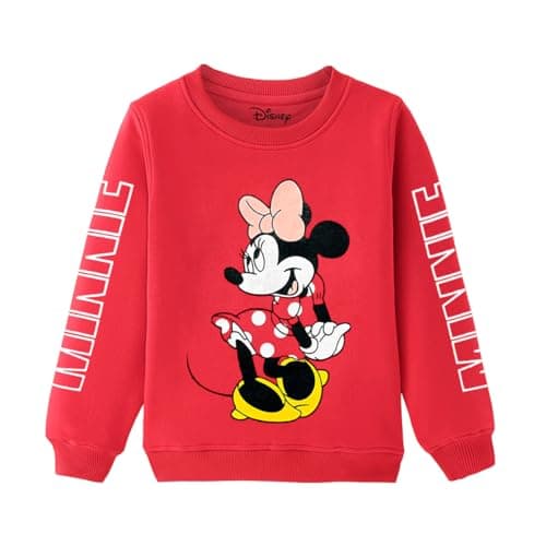 Kuchipoo Girls Regular Fit Winterwear Sweatshirt (© Disney-SWT-305, 7-8 Years, Multi-Colored)