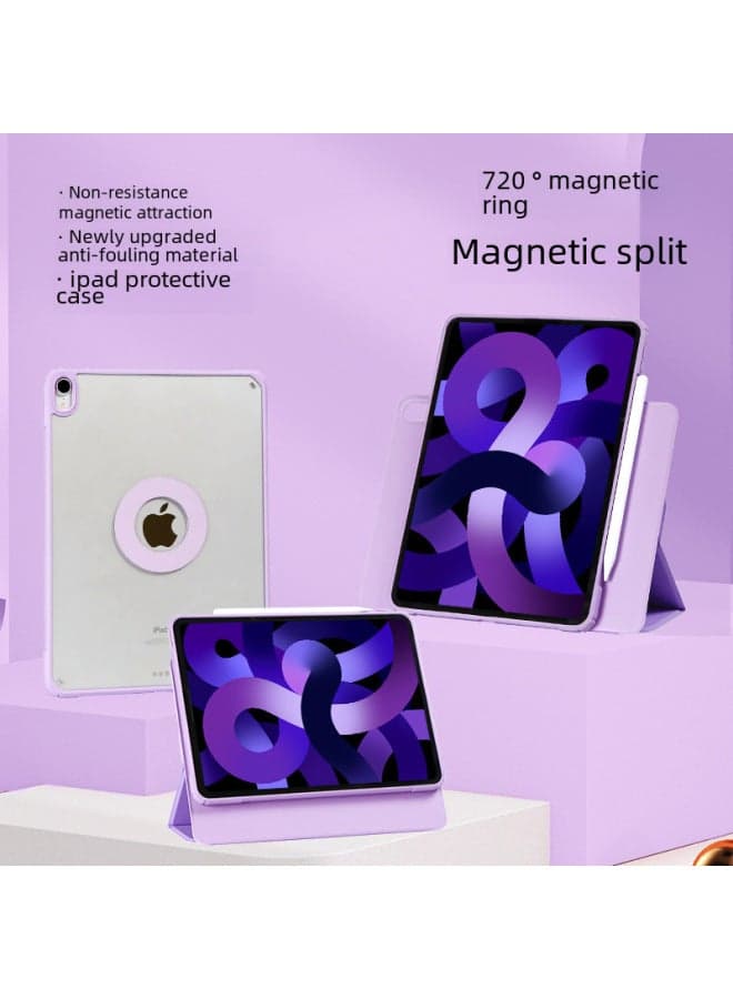 720 Magnetic Air5 Protective Case Without Pen Slot Rotating Split 2021 Ipadpro For Iphone 11 Inch For 10.2-Color:Youth Powder 【Single Shell】】-Applicable Model:iPad 10.2(21/20/19) 【720 Without Pen Sl