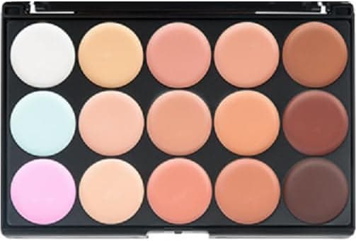 15 Colours Cream ConcealerCorrectorFoundationHighlightFace Contour Camouflage Palette DullRedness SkinBlack Circle kit set 1