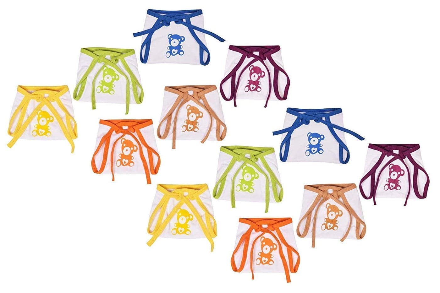 Babloo New Born Baby Clothes | Nappies | Cloth Diaper | Langot | Reusable Nappy | Washable Langotis | Cotton | Summer Wear | Gift Combo | Boys & Girls (0 to 6 Month) (Pack of 12 Pcs)