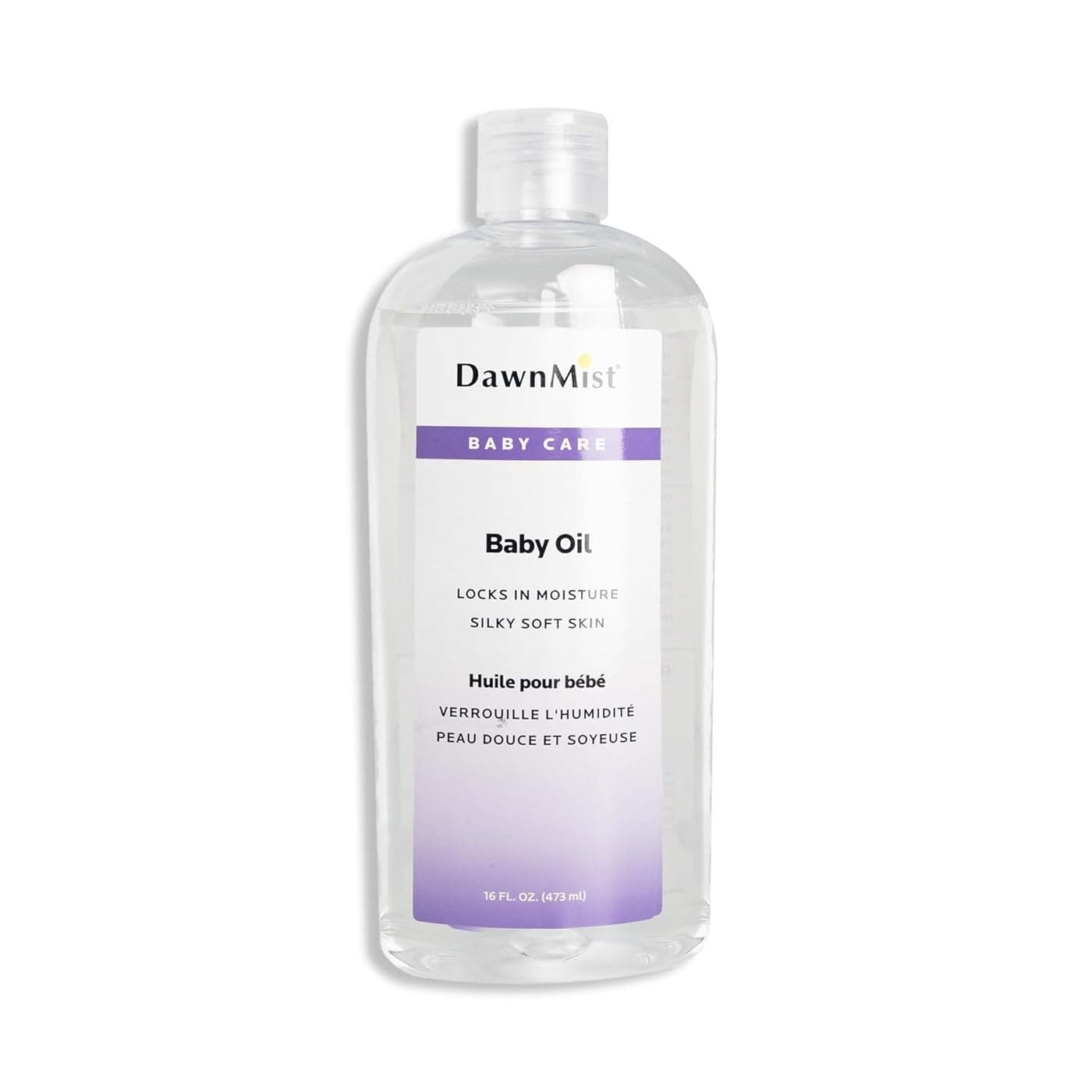 Dukal Dawn Mist Baby Oil with Dispensing Cap 16 oz Bottle Pack of 1 Hypoallergenic Moisturizing Baby Skin Care Gentle and NonIrritating Formula