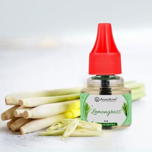 Asian Aura Scented Plugin Refill Kit- Automatic Air Freshener for Home,Office, and Bathroom| Includes 45ml Refill Oil |Ideal for Keeping Rooms Fresh with Long-Lasting Fragrance (Pack of 1, Lemongrass)