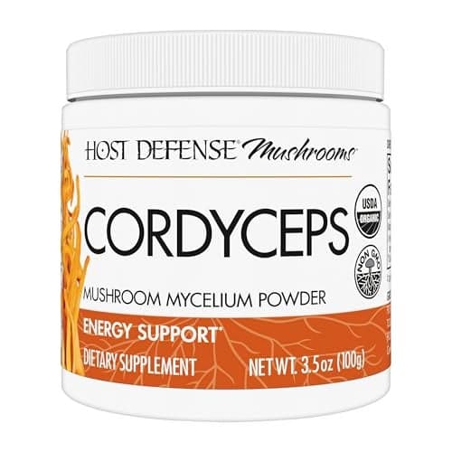 Host Defense Cordyceps Powder Immune Energy Support Supplement Kidney Health Supplement with Cordyceps Mushrooms Fitness Support Supplement to Aid Oxygen Uptake 35 oz 66 Servings