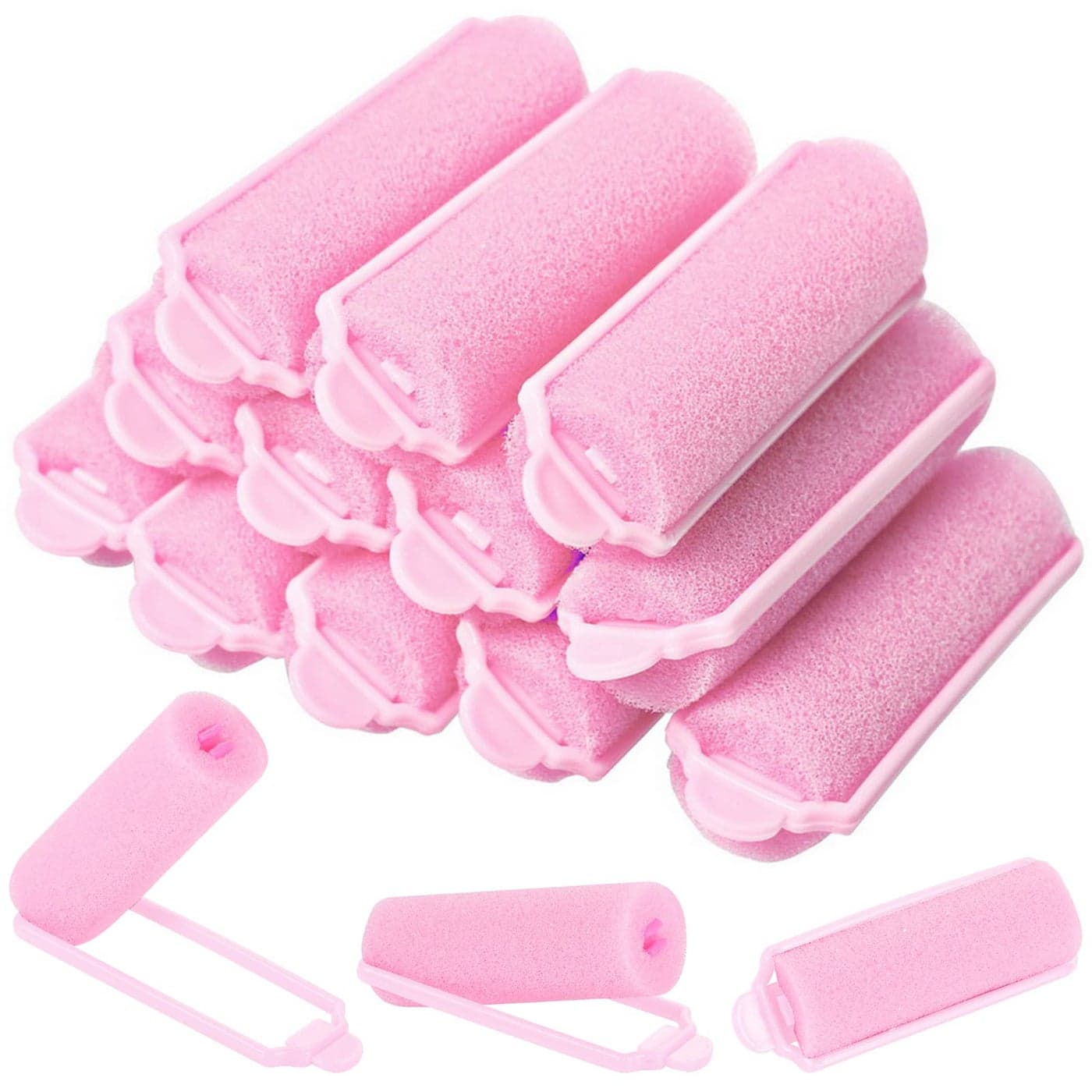 12 Pcs Foam Sponge Hair Rollers 24 Inch Hair Curlers to Sleep In Soft Sleep Rollers Hair Curlers for Curls Style Heatless Hair Curler Christmas Party Hairstyles