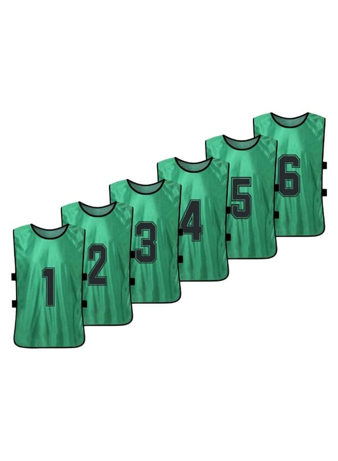 6-Piece Quick Drying Scrimmage Practice Vest Set 32 x 55cm