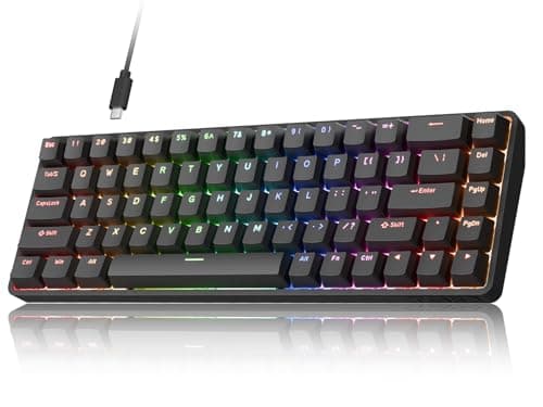 TMKB 60% Hall Effect Magnetic Mechanical Gaming Keyboard, 8K Hz, Web Driver No App, Rapid Trigger, Adjustable Actuation, RGB Balcklit, Wired Keyboard for PC Laptop Gamer, Black