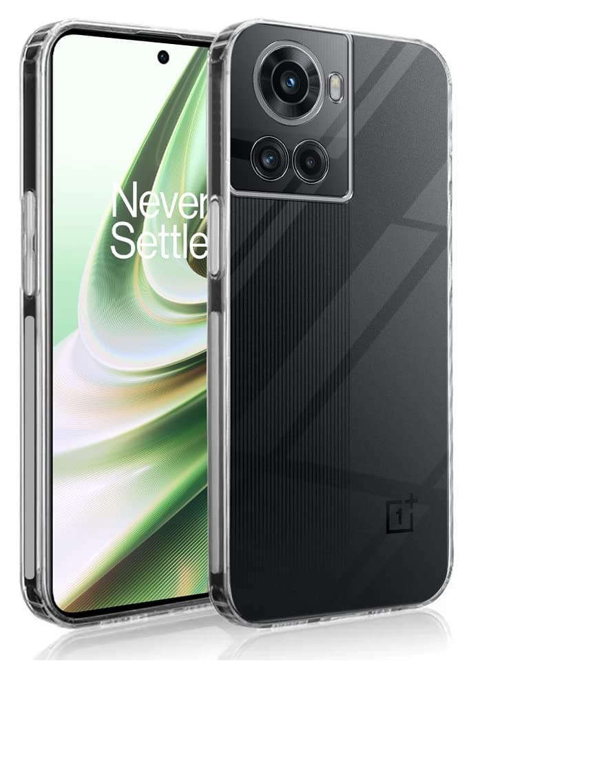 Jkobi Back Cover Case for OnePlus 10R (Silicone Crystal Clear | Pure Camera Protection | Soft and Flexible for Charger and Headphone sockets | Shockproof Bumpers | Transparent)
