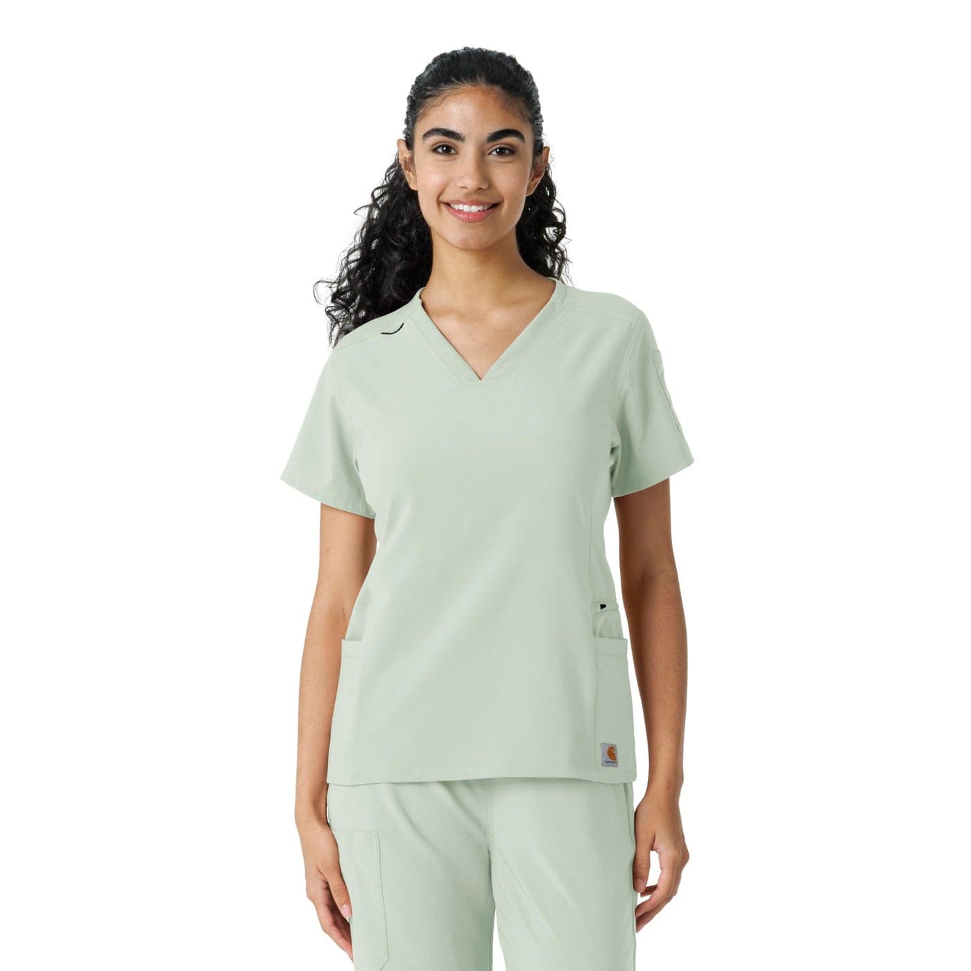 Carhartt Scrubs C13310 Womens CrossFlex Modern Fit Oversized VNeck Top Large Regular Big Sky