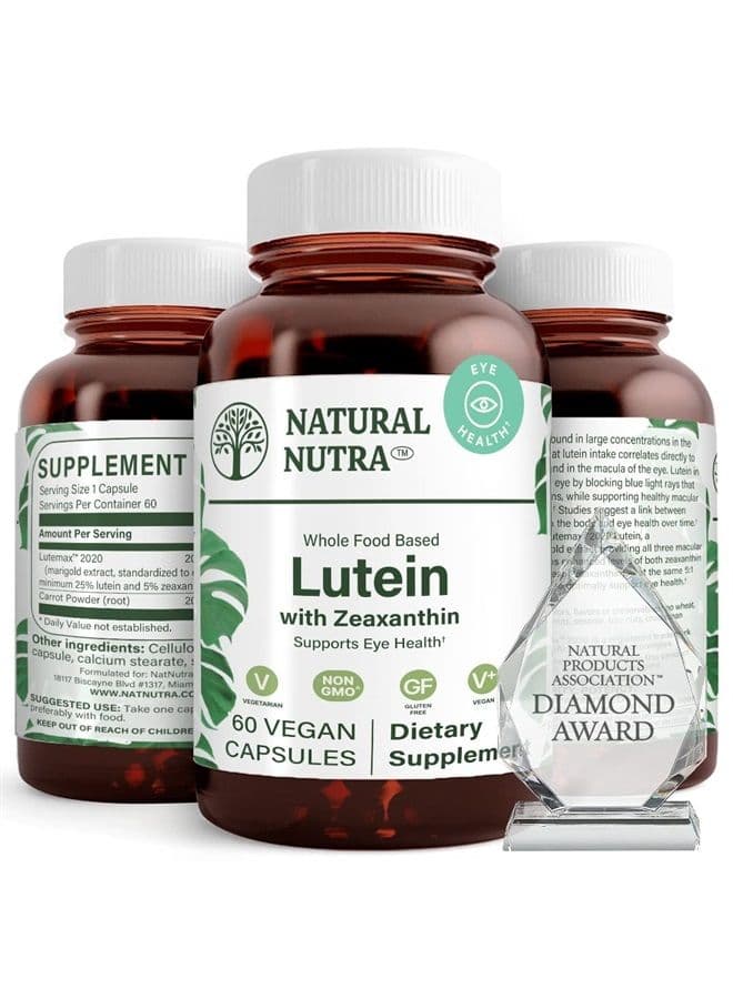Lutein and Zeaxanthin Supplement, Helps to Maintain Vision Health, Protects Cell in Eyes, Gluten Free, Soy Free, 20mg - 60 Capsules