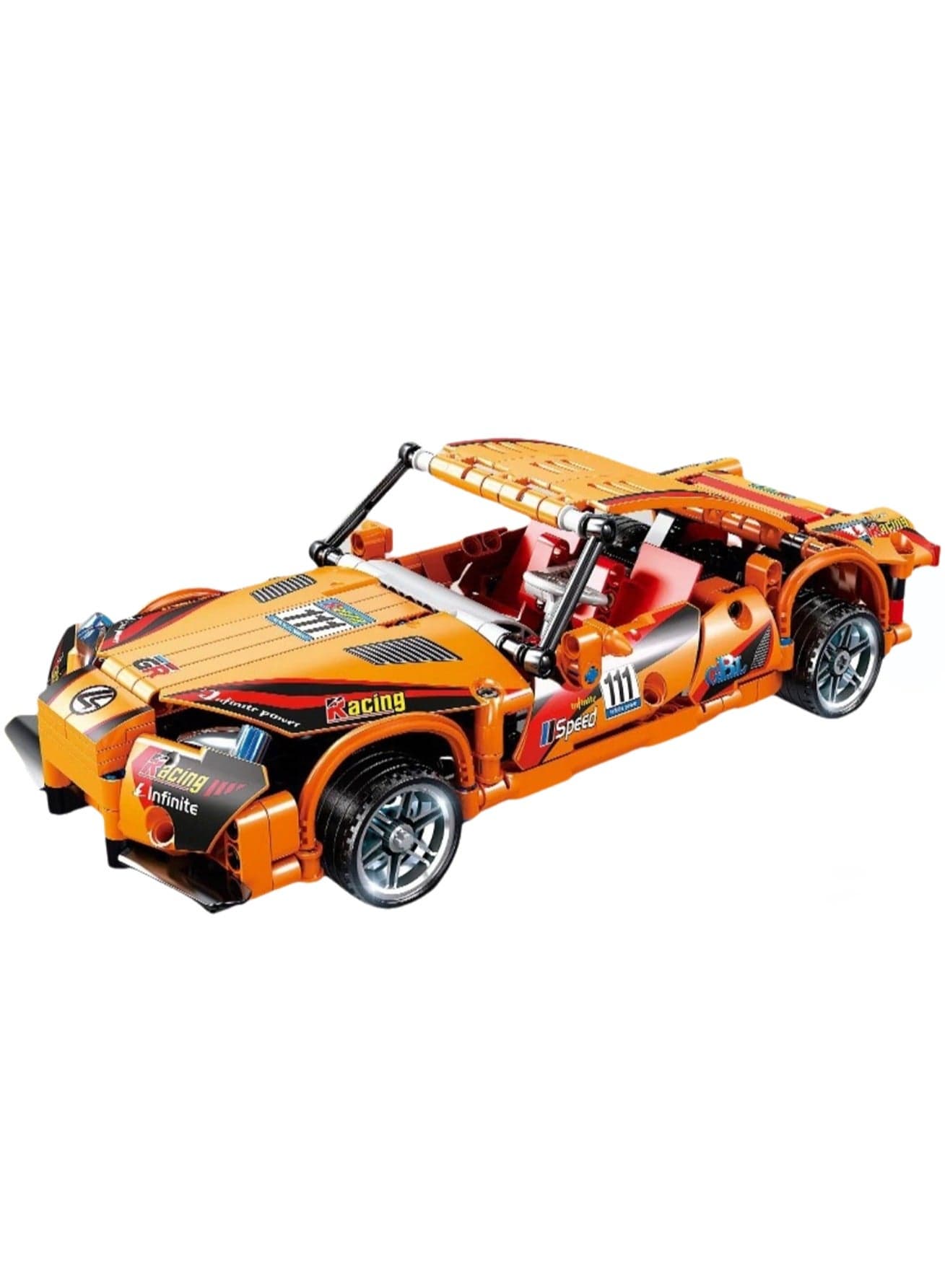 Children's Educational Toy Small Particles Compatible Building Blocks Racing Car Mechanical Engineer Self-assembly Building Blocks(Thunder Car 361+Pcs)