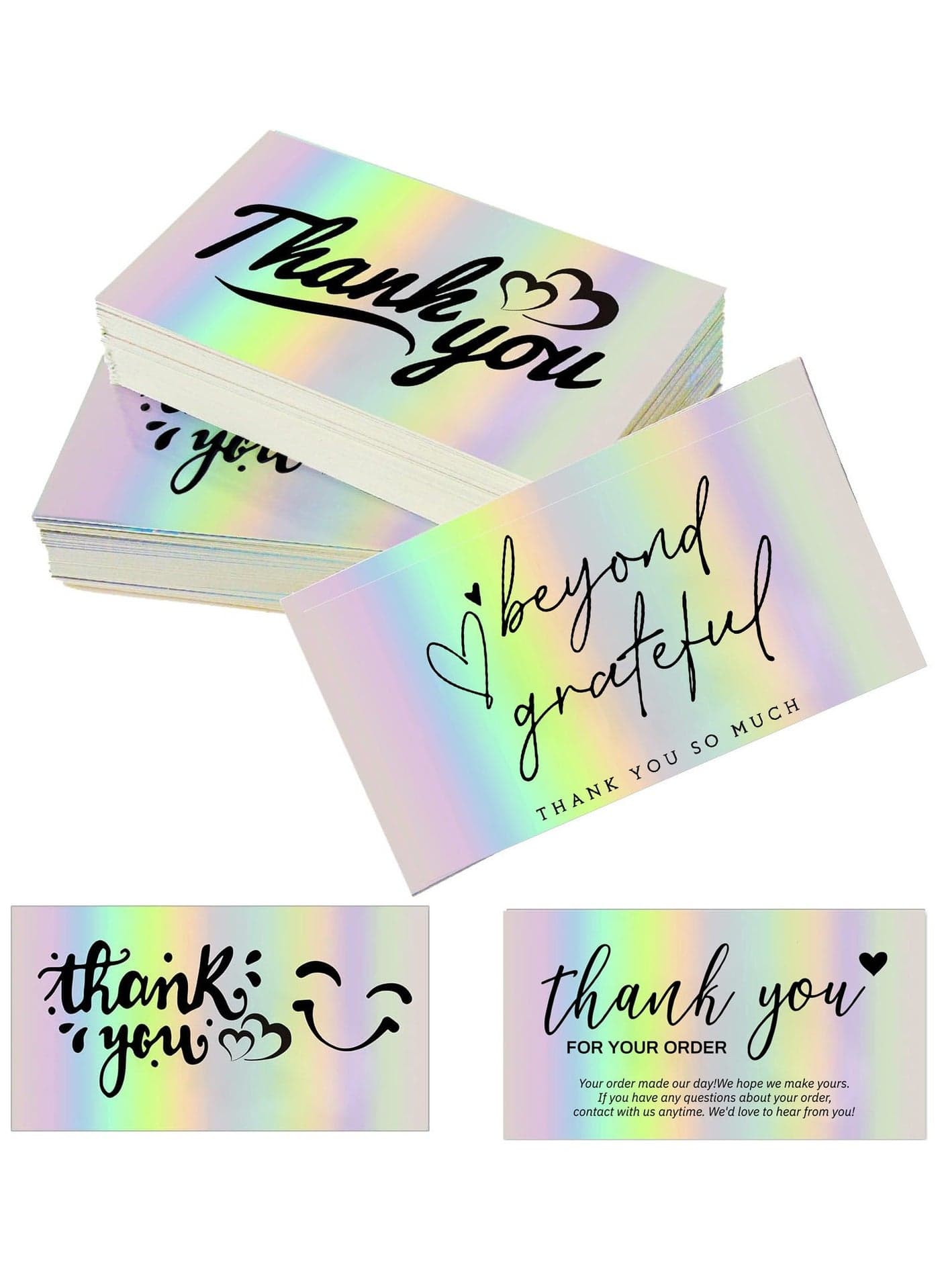 100PCS Thanks You Cards Colorful Funny Flash Appreciation Cards You Are Awesome Card, Personalised Gifts Watercolor Thank You Postcards for Kids Doctor Teacher Wedding 5 *9 CM