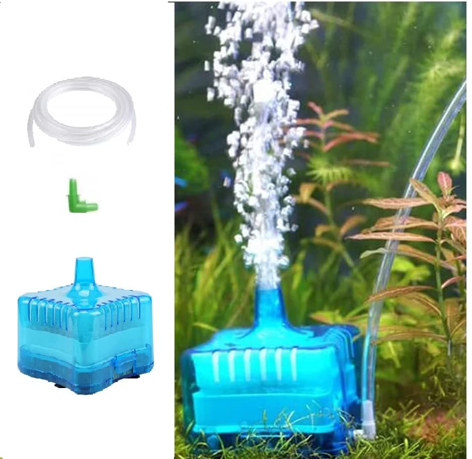 SANSEFERO Premier Plants Rs Electrical Rs-04B Air Operated Filter With 1 Meter Tube,L Joint,Activated Carbon And Bio Sponge For Fry Shrimp Small Fish In Small Aquarium/Bowl/Fish Tank (No Motor Added)