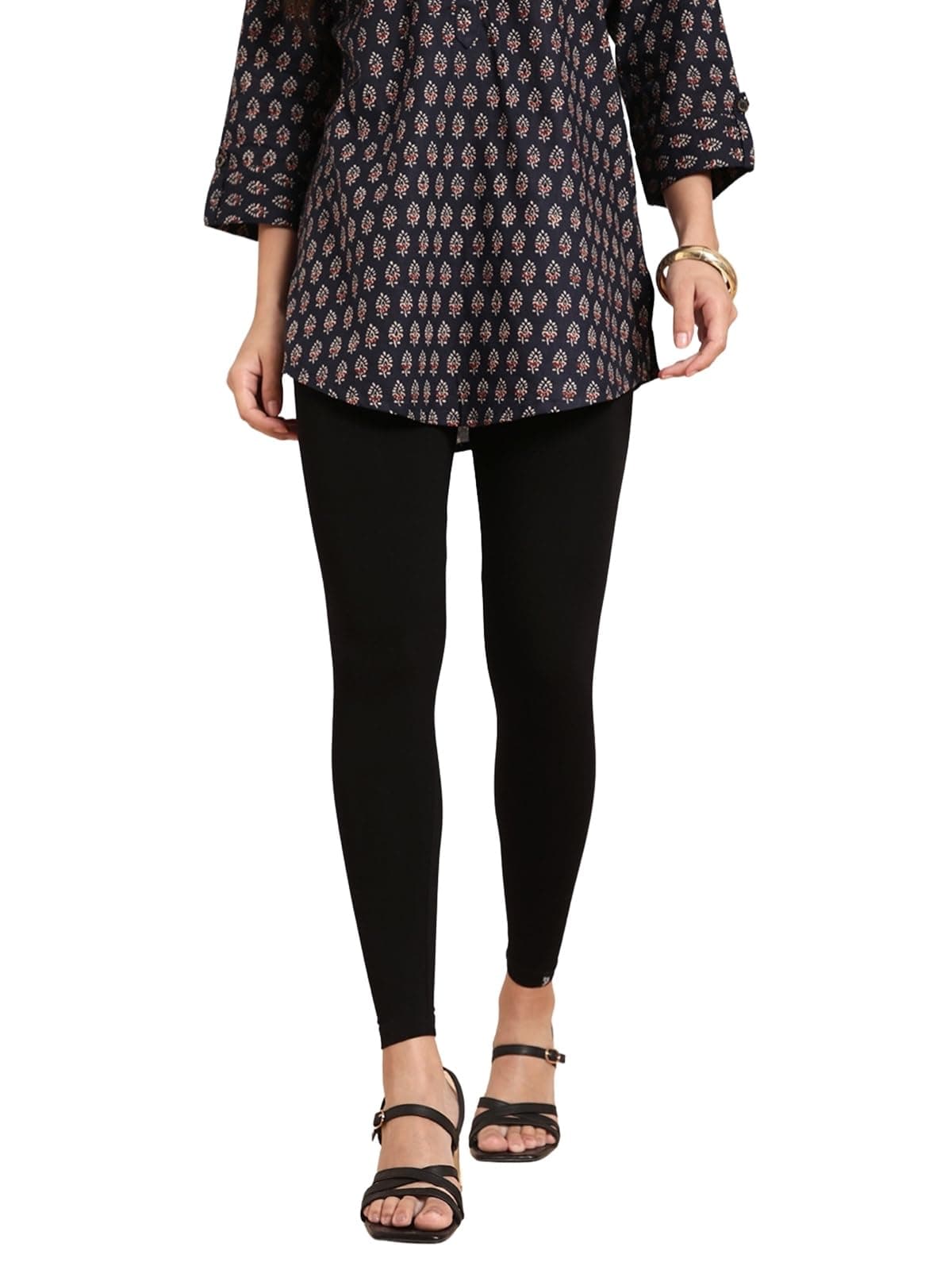 TWIN BIRDS Ankle Leggings for Women | Super Stretchable Viscose Elastane Legging | Wide Waistband | Daily Casual & Kurti Wear