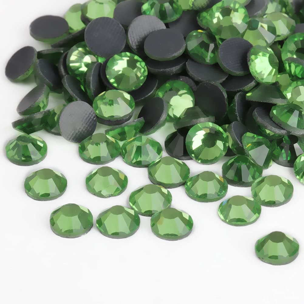 beadsland Crystal Hotfix RhinestoneMachine Cut Stone 1440pcspkg Light GreenSS103mm