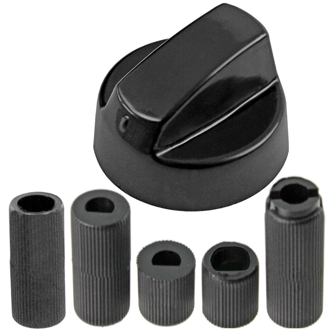 SPARES2GO Control Knob Dial Switch for Air Fryer Mini Oven Multi Cook Slow Cooker Black