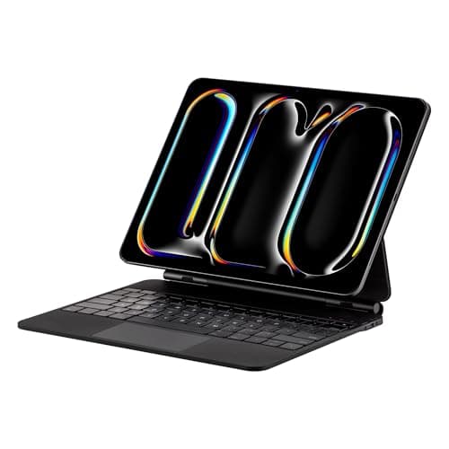 QUARK Magic Keyboard Case for iPad Pro 11-inch (M4,2024), Keyboard Case for iPad Pro 11 with Multi-Touch Trackpad, Easy-Set Magnetic Stand, Backlit Keys, Black
