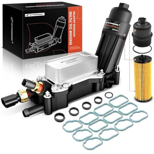 A-Premium Engine Oil Cooler Oil Filter Housing Adapter Assembly Fit for 2014-2017 Ram 1500 & Jeep Grand Cherokee, Wrangler & Dodge Grand Caravan, Charger, Journey & Chrysler Town & Country, V6 3.6L