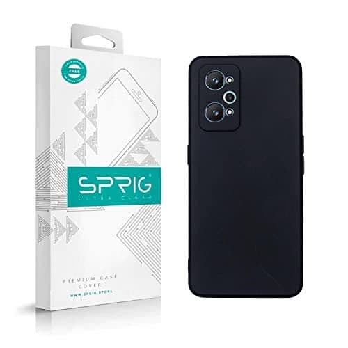 SPRIG Compatible with Realme GT Neo 3T Phone TPU Basic Premium Back Cover Drop Tested Shock Proof Mobile Case for Men, Women, Boys and Girls with Camera Protection (Black)