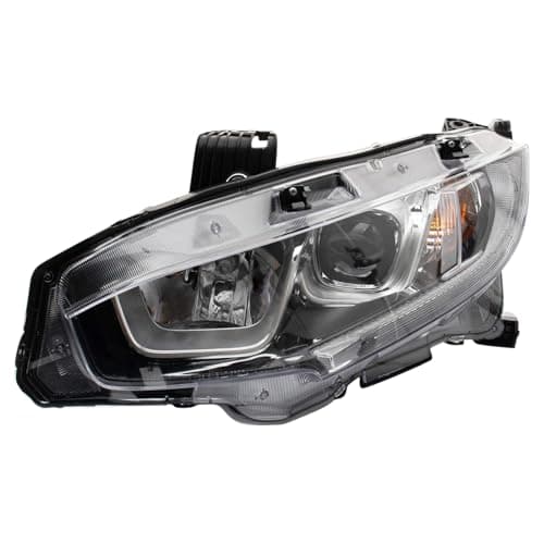 TRQ Driver Side Headlight Assembly Halogen Compatible with 2016-2020 Honda Civic HO2502173