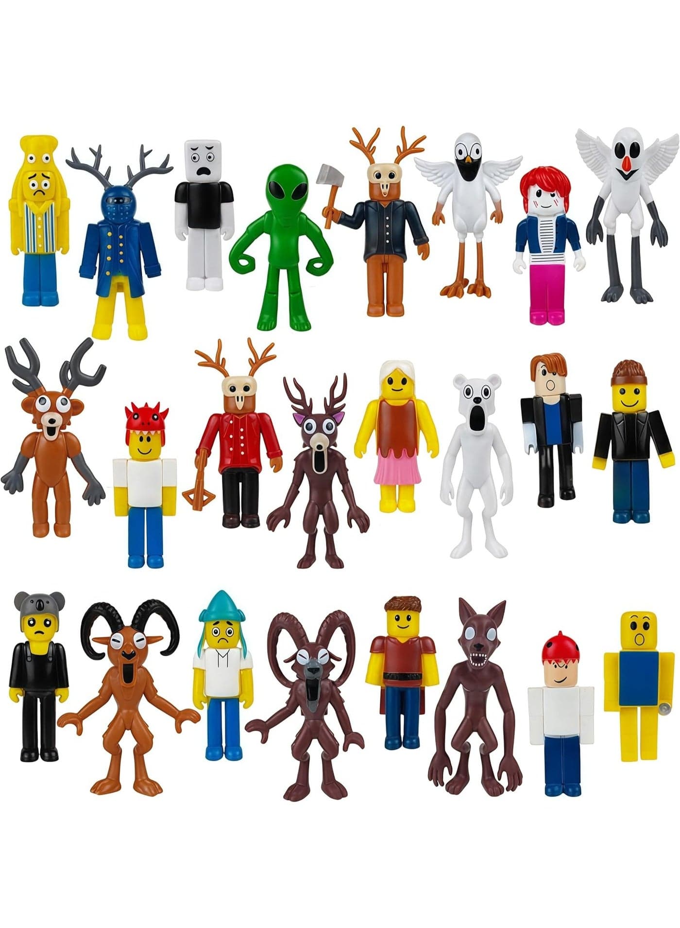 24 PC 99 Nights in The Forest Toys, 3-4 Inch Deer Owl Ram Action Figures for Game Fans Collectors