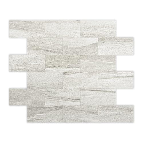Art3d 10-Pack Peel and Stick Wall Tile for Backsplash, Stick on Stone Tile for Kitchen Bathroom Fireplace Vanitity in Biege Marble