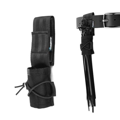Zip Tie Organizer Large Capacity Cable Tie Holder with Adjustable Belt Loop Pocket Universal Zip Tie Organizer Band for Cable Arrangement Heavy Duty Wire Tie Keeper for Easy and Neat Organization