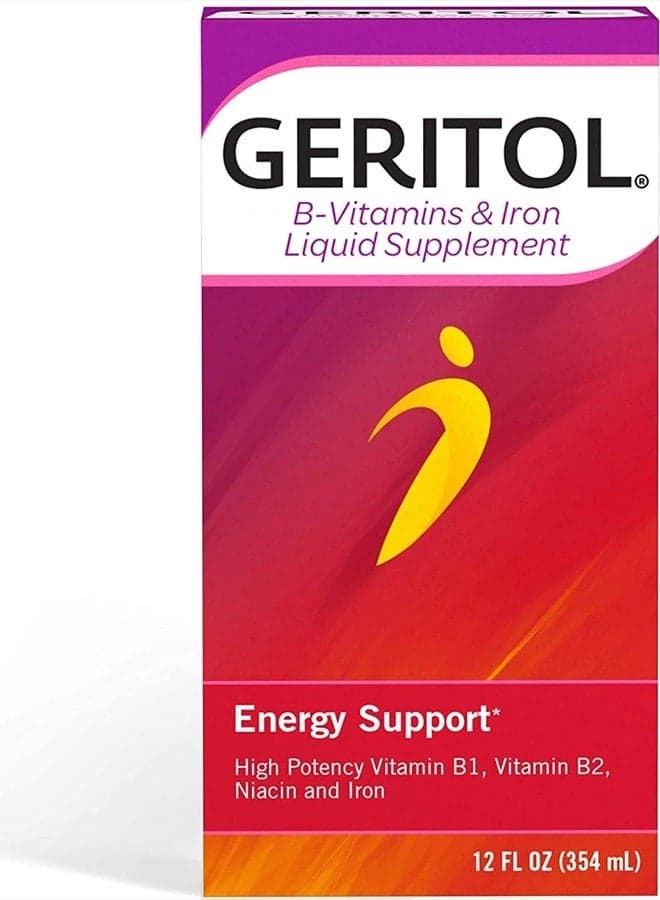 Liquid Energy Support, High Potency B-Vitamin & Iron Liquid Supplement, 12 Fl Oz (Pack of 3)