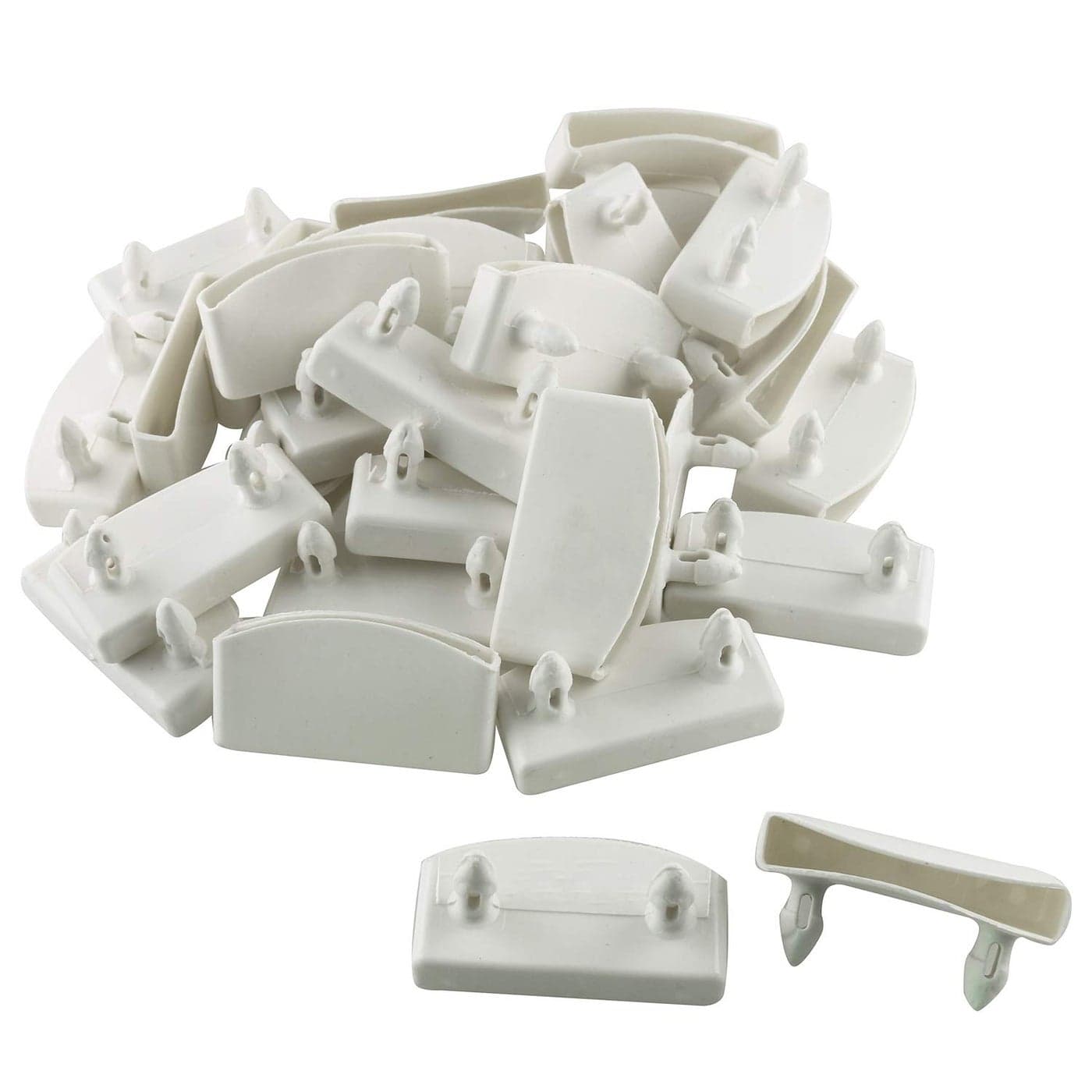 JCBIZ 30pcs 57x8mm White Plastic Bed Slat End Caps Holders Plastic Connector Furniture Accessories for Holding Securing Wooden Slats Bed Base