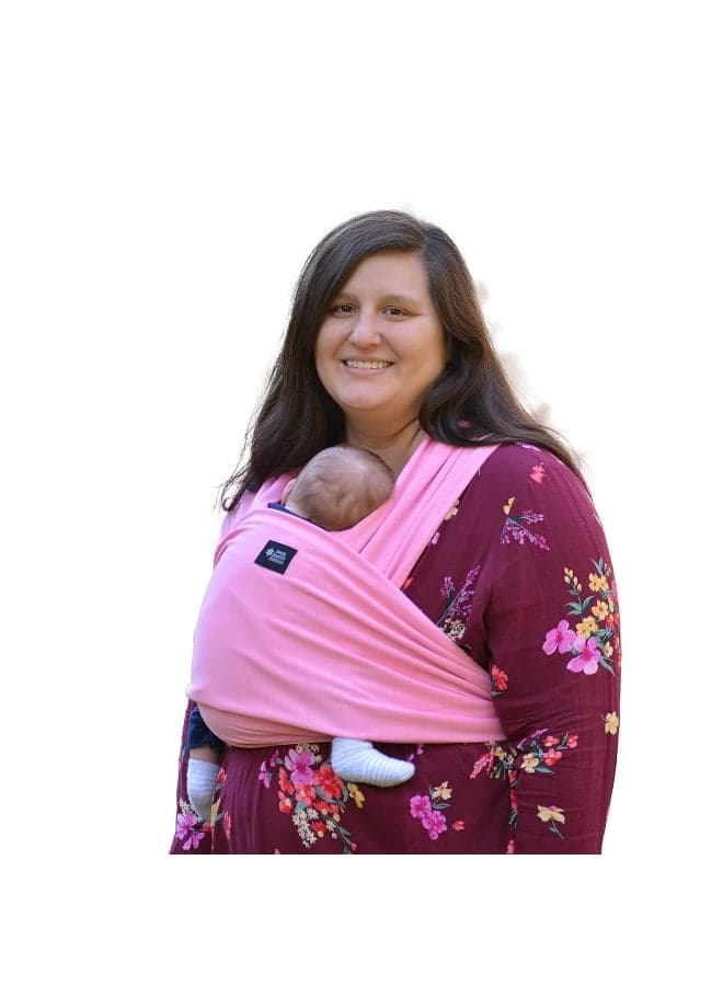 Baby Wrap Carrier Soft, Stretchy, Cotton Baby Wrap, Baby Sling, Nursing Cover Up for use with Newborn-Toddler: Evenly distributes Weight for More Comfortable Carrying (Pink)