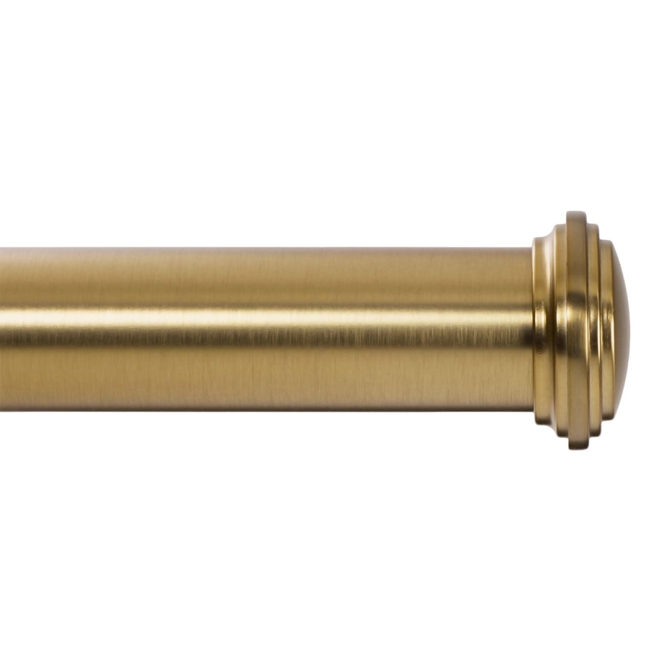 Ivilon Window Curtain Rod Decorative End Cap Design 1 Inch Rod 28 to 48 Inch Warm Gold