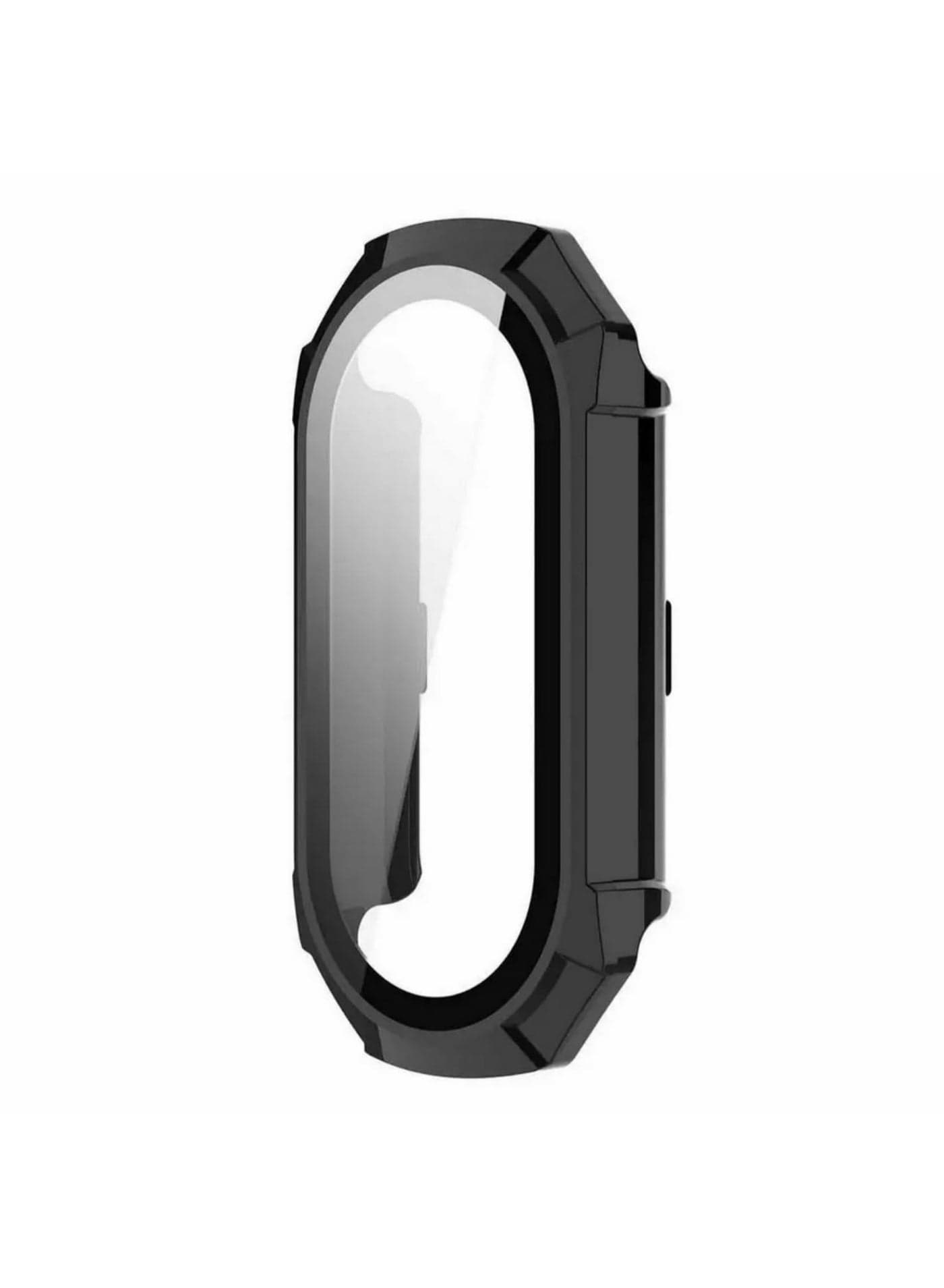 1PCS Tempered glass with cover for xiaomi band 8 PC bumper screen protector smartwatch miband8 HD film with Case on smart mi band 8 Accessories Black