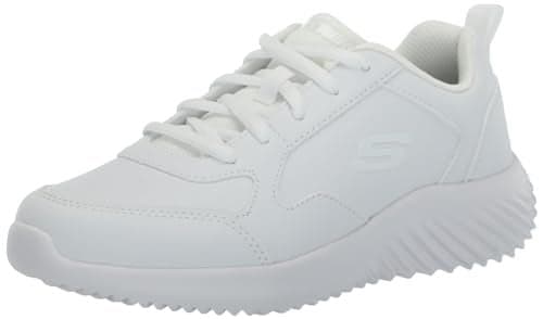 Skechers Boy's Bounder Sneaker, White, 12.5 Little Kid