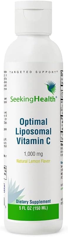 Optimal Liposomal Vitamin C Lemon Zest NonSoy NonGMO 1000 mg Liposomal Vitamin C per Serving 5 oz 30 Servings