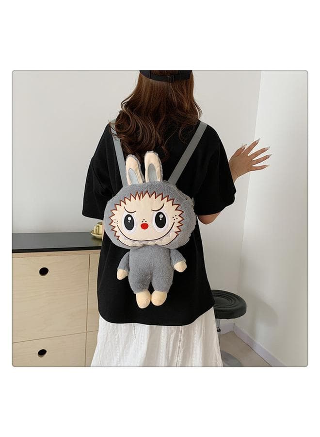Cute Cartoon Bag with Plush Zimomo Labubu Backpack for Kawaii mini Backpack Size:30x10x35cm