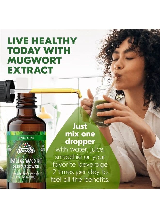 Mugwort Extract Liquid Drops – Organic Relaxation, Sleep Support Drops – Natural Mugwort Tincture - Made in USA - 2 Fl Oz