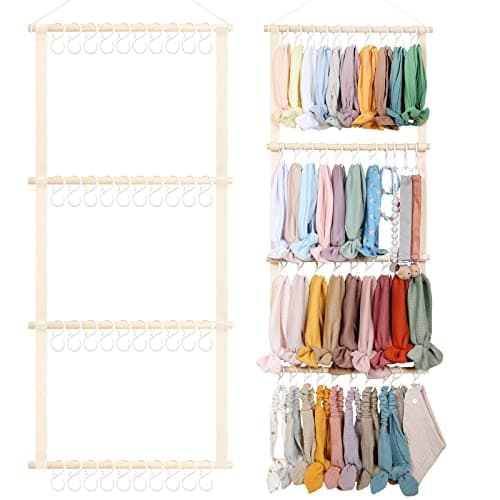 POVETIRE Headband Holder Head Bands Organizer for Girls Baby Headbands Hair Accessories Organizer Storage Wall Hanging Decor for Nursery Toddler Girls Room