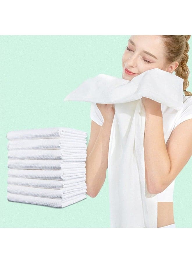 10Pcs Disposable Bath Towels,Travel Towels Set, Thicken Cotton Body Towels, Soft, Comfortable, Highly Absorbent,for Hotels Traveling Camping Bathroom Beach Swimming ,70x140cm
