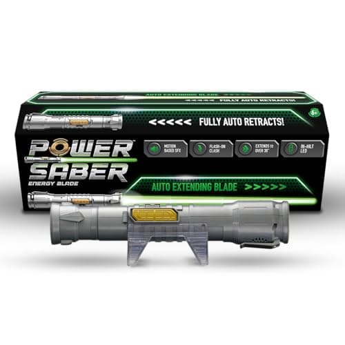 Goliath Power Saber Energy Blade Green First Ever Automatic Saber Auto Extending & Retracting Saber Extends 35" (90cm) Motion Based SFX Ages 6 and up