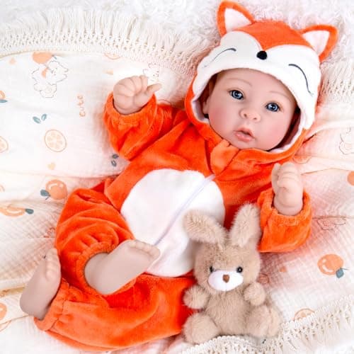 Aori Baby Dolls Lifelike 17 Inches Realistic Baby Girl Doll Set with Feeding Toy Kit That Look Real Nice Companion Gift Set for Kids GrandParents Collection