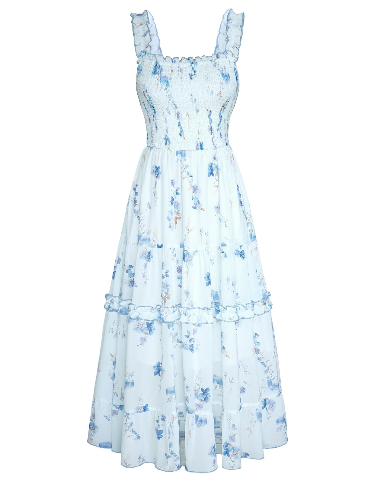 Women's Summer Dresses Sun Dresses Spaghetti Strap Vacation Dress Light Blue M