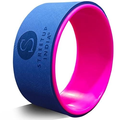 Streetup India® Yoga Wheel for Stretching, Exercise, Back Bends, Workout for Unisex With High Density Strong Foam Sweat Resistant (Neavy Blue)