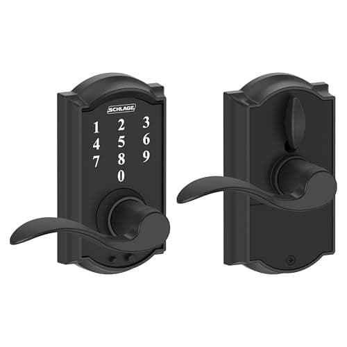 SCHLAGE Touch Camelot Lock with Accent Lever (Matte Black) FE695 CAM 622 ACC