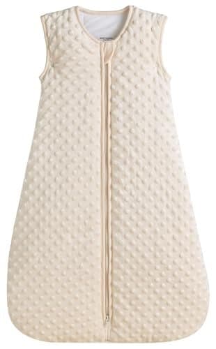 BABYINABAG Summer Model Baby Sleeping Bag and Sack, Plush Minky Dot, 1.25 Togs, for Infants and Toddlers (Medium (10-24 mos))