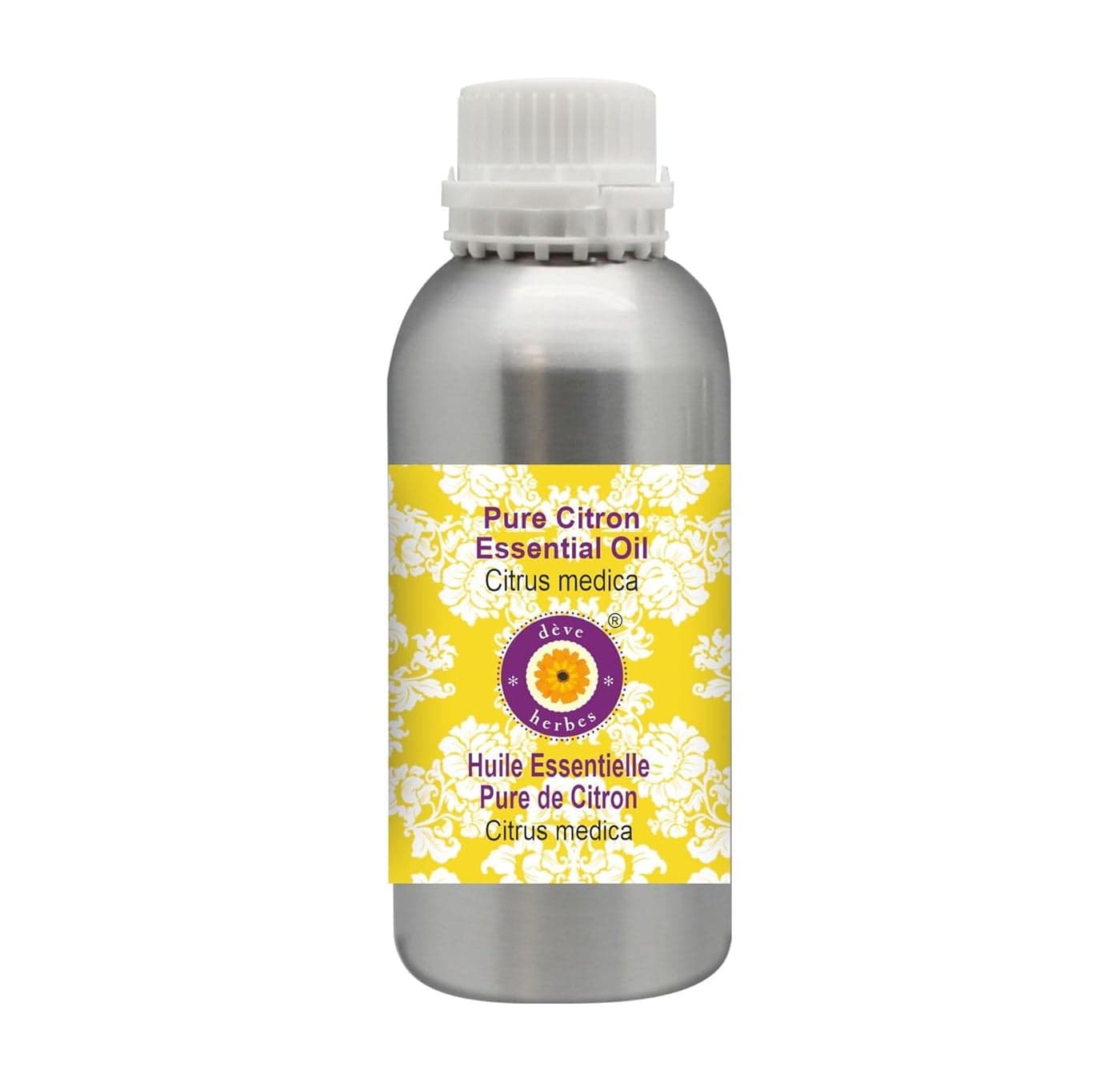 Deve Herbes Citron Essential Oil Citrus medica Pure NonSticky Nongreasy Lightweight Men Women All Skin Types Steam Distilled 630ml
