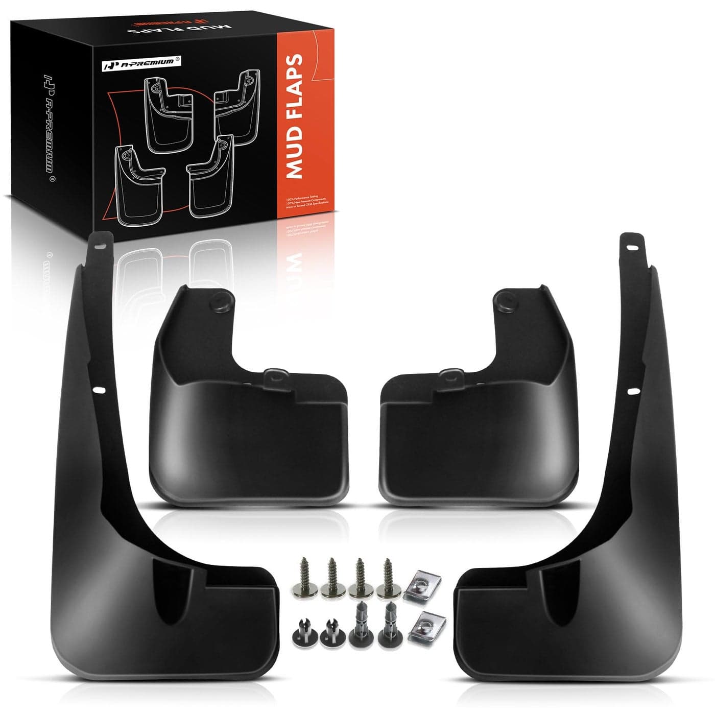 APremium Set of 4PCS Mud Flaps Splash Guards Mudguards Mudflaps with Hardware Kits Accessories Compatible with Toyota RAV4 20162018 Black Color Front and RearDriver Passenger Sides