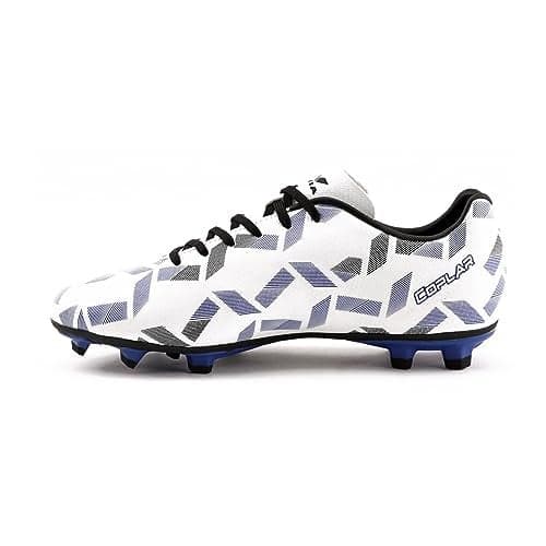 Nivia COPLAR Football Stud Shoe for Men/Sports and Soccer Shoe/Comfortable and Lightweight/Size-11 (White/Black)