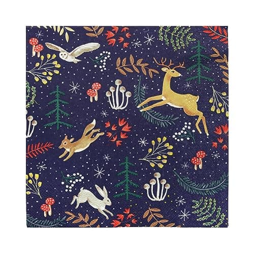Talking Tables 20 x Truly Magical Recyclable Christmas Napkins for Decoupage | Enchanting Winter Wonderland Xmas Disposable Serviettes | Perfect for Holiday and Christmas Season | 13 x 13 Inches