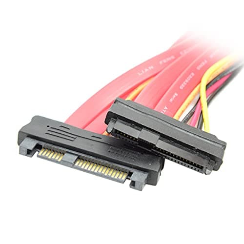 cablecc SAS Hard Disk Drive SFF-8482 SAS Cable 29Pin Male to Female Extension Cable 0.5m