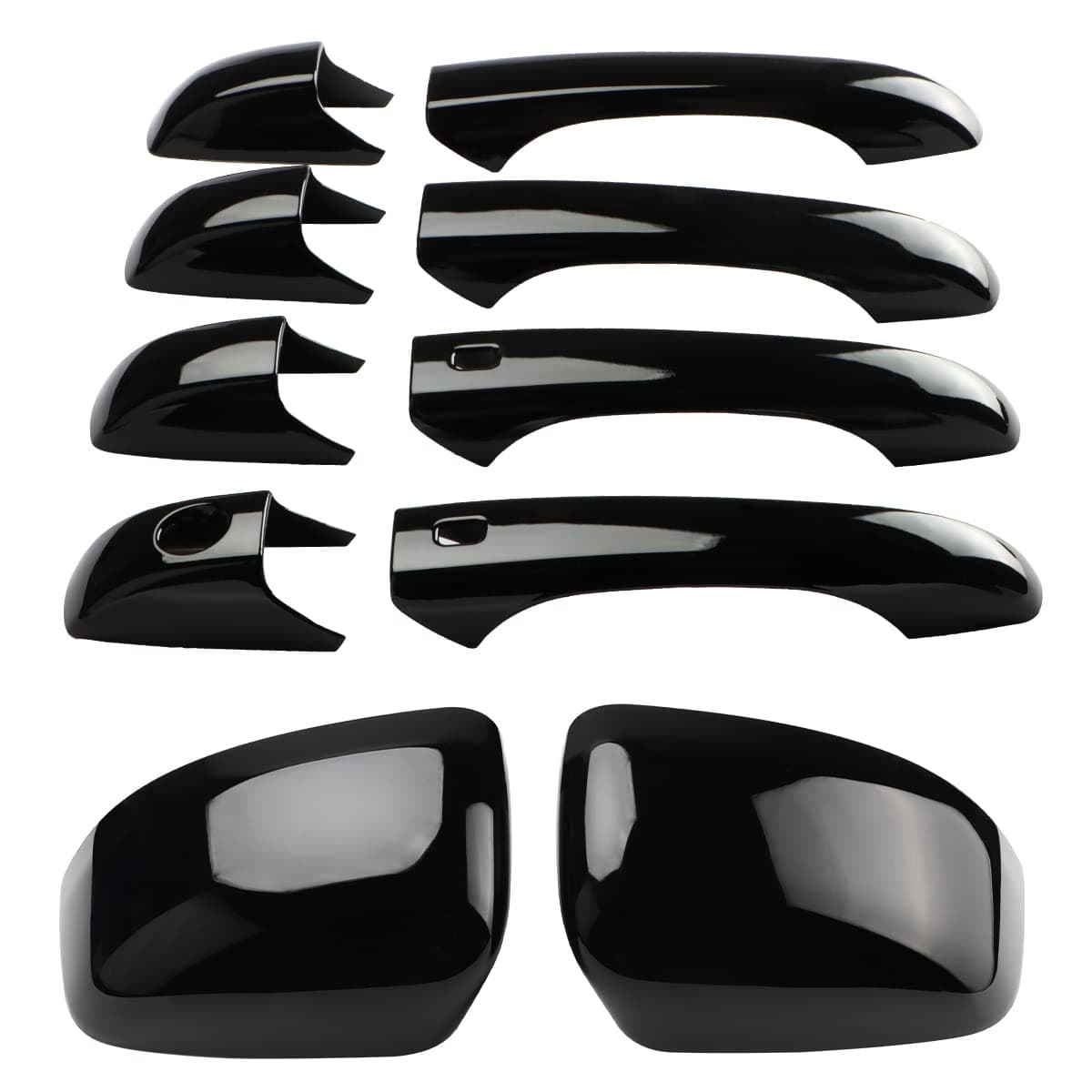 DLOVEG Car Exterior Door Handle Covers Rearview Mirror Cover Compatible for 20112021 Grand Cherokee Accessories for Durango 20212011 Black Door Handle Protector with Side Mirror Cap